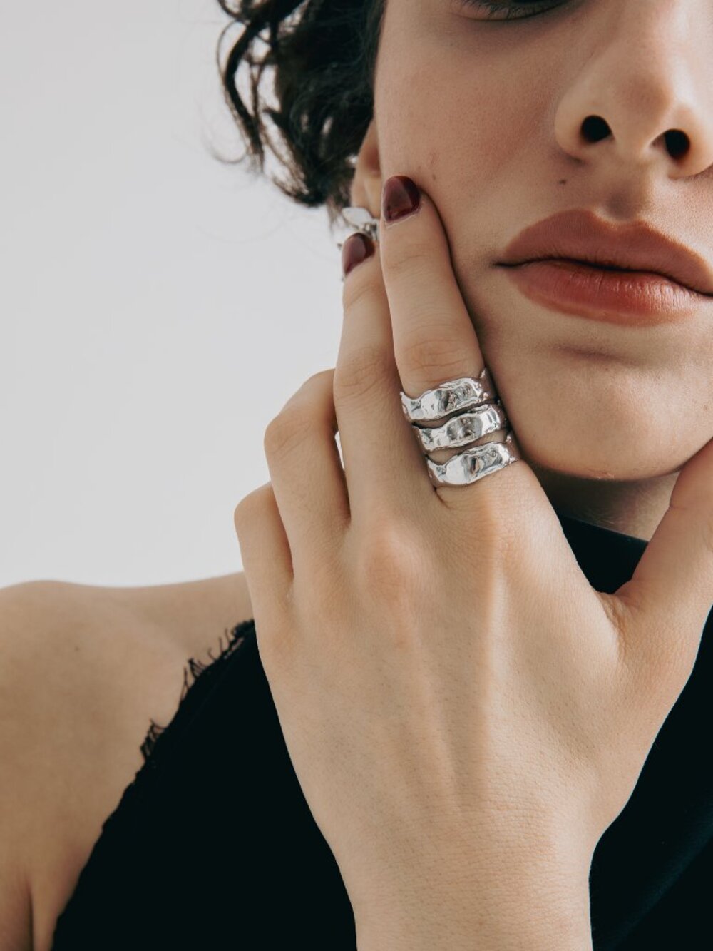 Organic Band Ring, Handmade Minimal Jewelry, Sculptural Gold Plated Design, US S